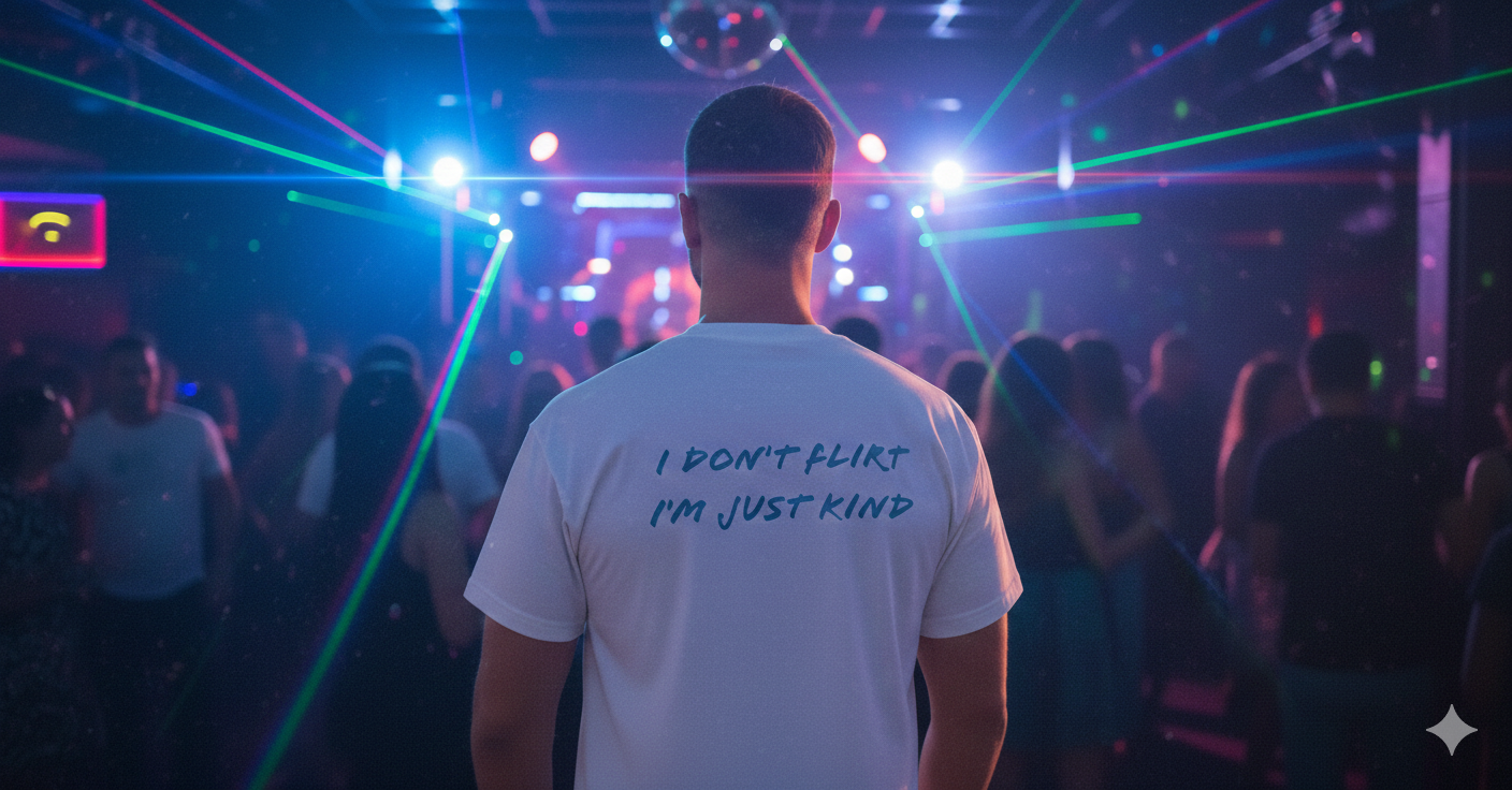 I Don't Flirt Black Front